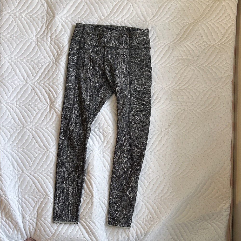 lululemon athletica Black and Gray Leggings